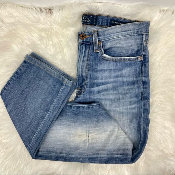 Lucky Brand 121 Heritage slim distress jeans W-29 L-32 light blue. - Picture 3 of 8